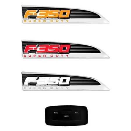 Recon Truck Accessories Recon Truck Accessories REC264286CH Illuminated Emblems for 2011-2016 F350 - Chrome; 2 Piece REC264286CH